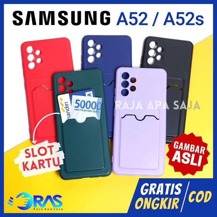 Soft Case SAMSUNG A52 A52S 5G Dompet Kartu Card Slot Karet Silikon HP
