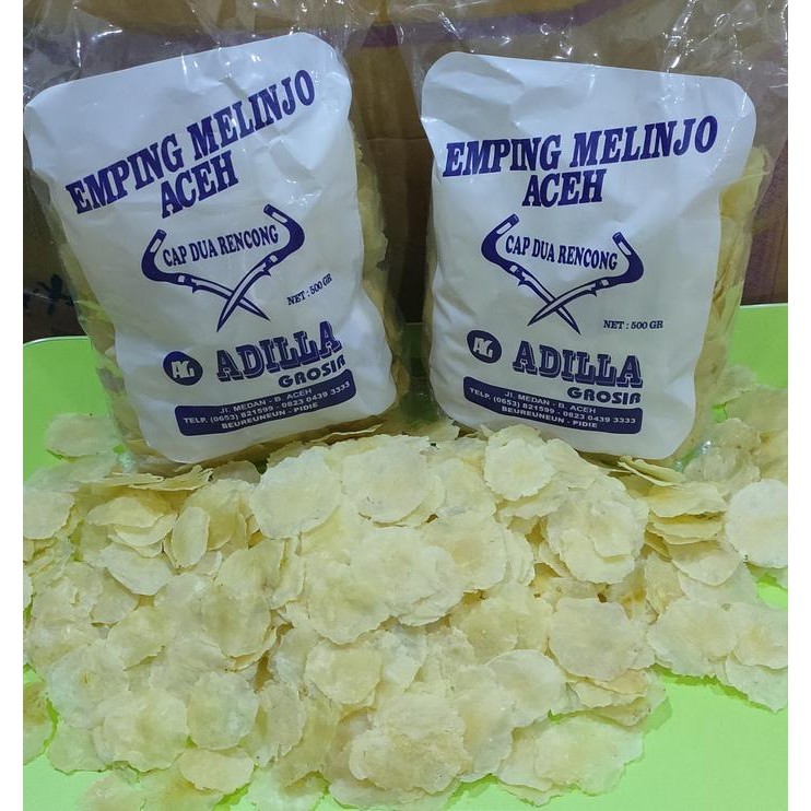 

ASLI Emping Aceh Super Grade A 500 gram ( Adilla ) READY STOCK