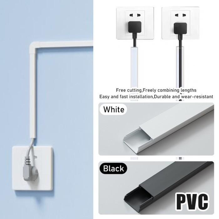 Kabel Duct Kotak PVC 20x10 Kabel Dak Ducting Cable Organizer Pelindung Cover Penutup Kabel Dinding