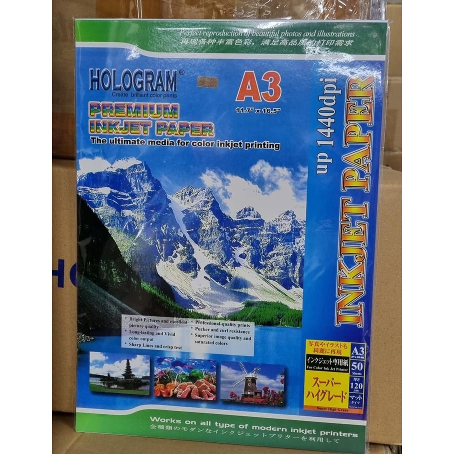 

Pilihan- Inkjet Paper A3 120 Gsm (Isi 50)