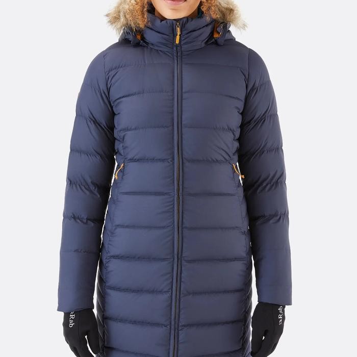 Bisa Grab Jaket Gunung Hiking Trekking Rab Deep Cover Parka Deep Denim Womens