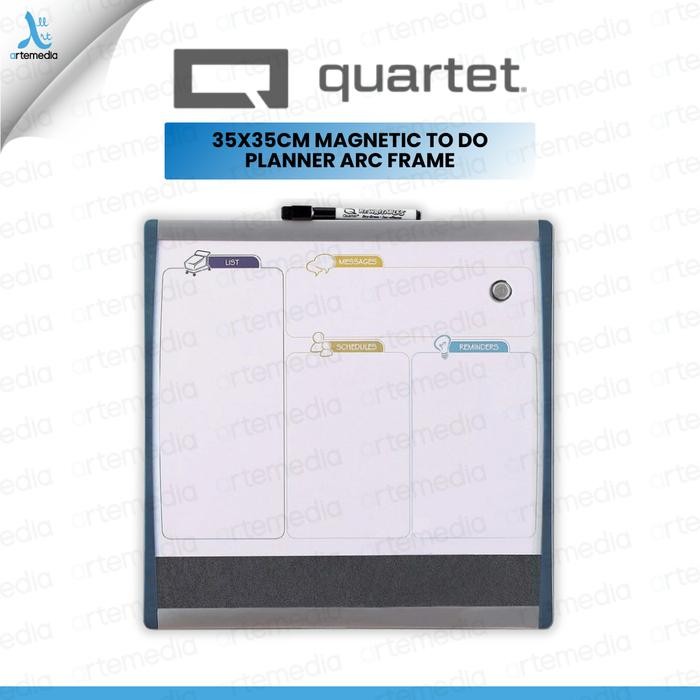 

QUARTET Magnetic To Do Planner Board Arc Frame 14"X14"Inch Papan Tulis Planner Premium 35x35cm