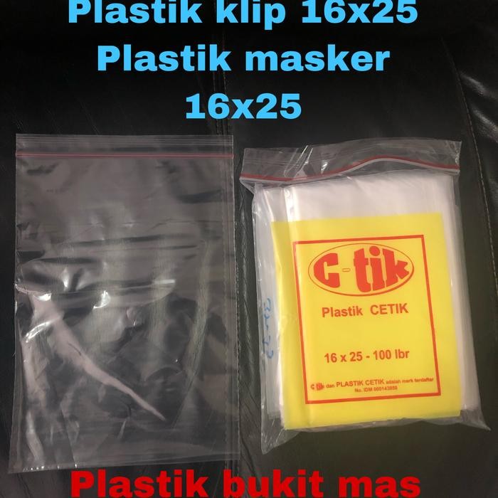 Pilihan- Plastik Klip 16X25 Plastik Zipper Ziplock Cetik Ctik Plastik Masker