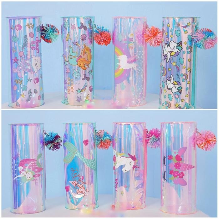 

TEMPAT PENSIL PENCIL CASE HOLOGRAM TABUNG UNICORN MERMAID