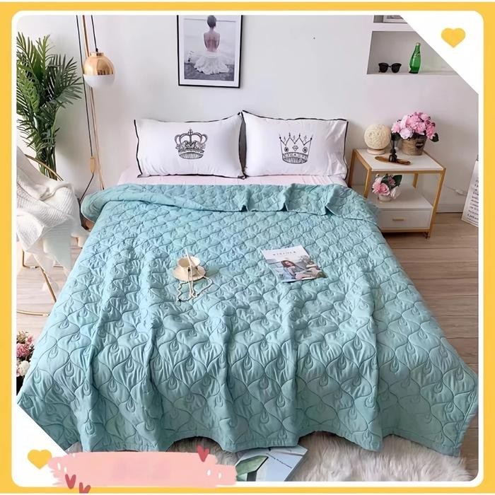 

Selimut Bedcover Lembut Nyaman Motif Polos Bahan Katun Ukuran 150 & 180