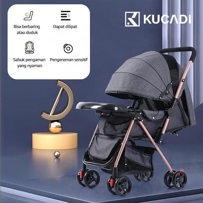 HANRIVER & KUCADI Kereta Bayi Kereta Dorong Bayi New Born-3 Tahun Stroller Bayi Anak Lipat Traveling