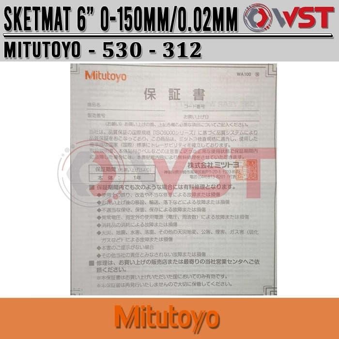 Pilihan- Mitutoyo Sketmat / Jangka Sorong 6" 0.02Mm (530-312)