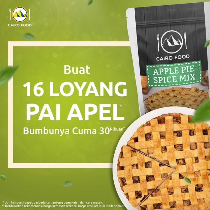 

Bumbu Apple Pie Sehat Tanpa MSG, 100% Rempah MurniCairoFood - 100 gram