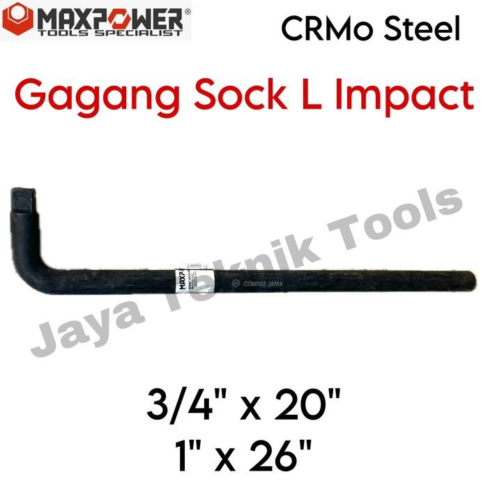 GAGANG SOK IMPACT L MAXPOWER HANDLE SOCK 3/4 1 INCH SOCKET