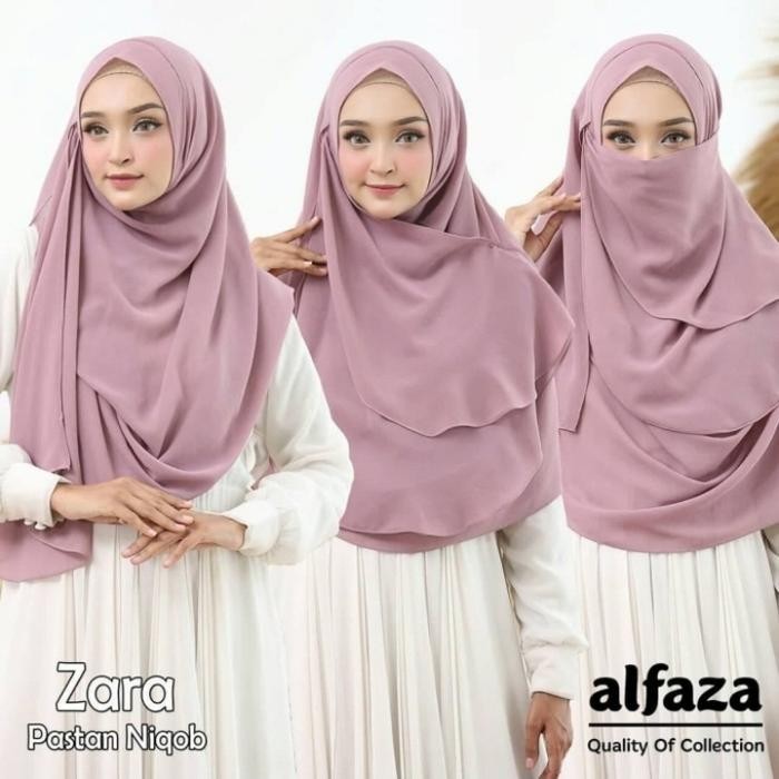 Pilihan- Jilbab Instan/Hijab Instan Pashmina Ceruty Azara Pastan Niqab Terbaru
