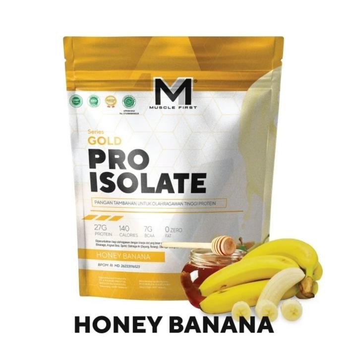 M1 Muscle First Gold Pro Isolate 2 Lbs BPOM susu Whey Protein Isolate
