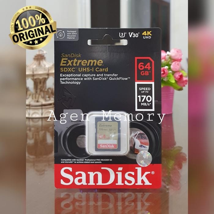 Terbaik Sandisk Sd Card Extreme 64Gb Sdcard Extreme 64Gb 100% Ori