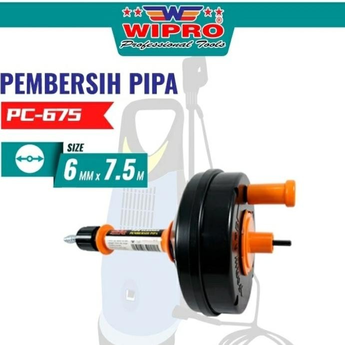 WIPRO - Pipe Drain Cleaner Pembersih Pipa Saluran Air Sumbat 7.5m WIPRO PC-675