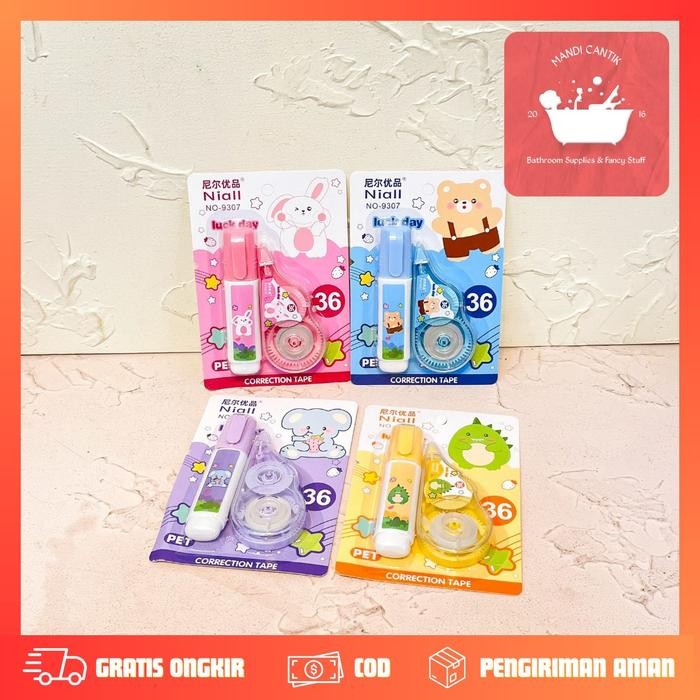 

New Tipex Set Cair kertas warna pastel correction tape Pulpen Stationery