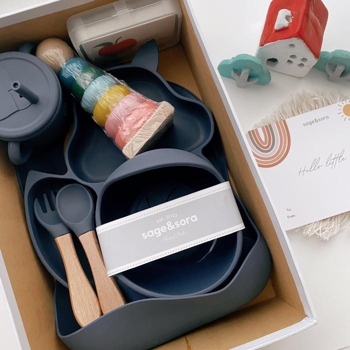 

peralatan makan anak silicon dining full set -hampers kado ulang tahun