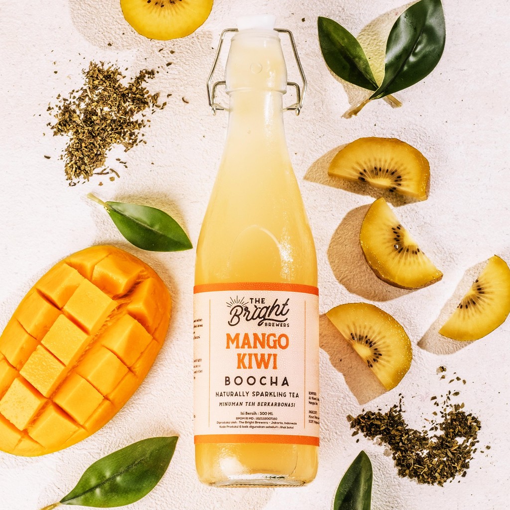 

Kombucha Mangga - Mango Kiwi Sparkling Tea Drink - Teh Fermentasi
