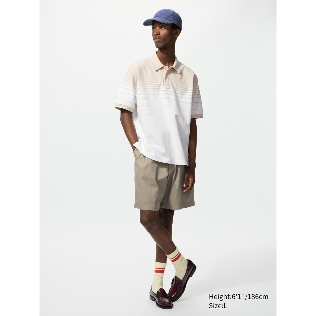 Uniqlo Kaos Polo Dry Pique Garis
