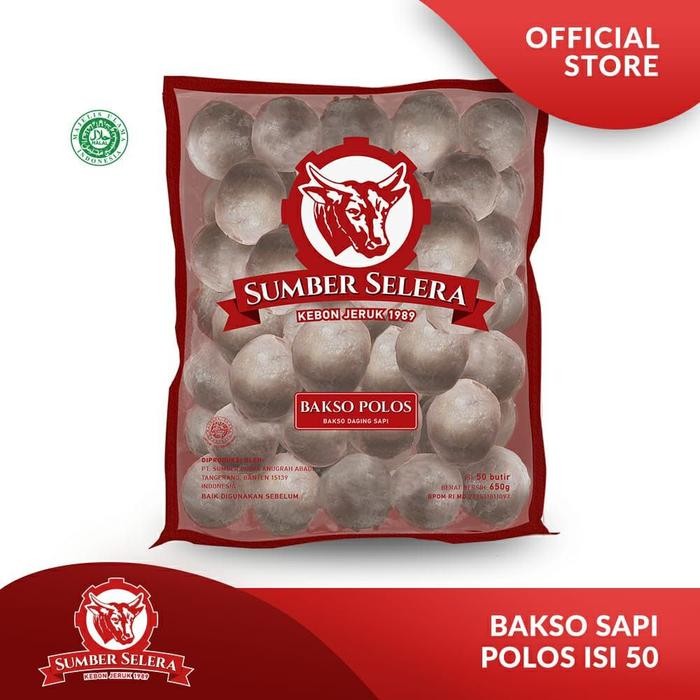 Pilihan- Bakso Sapi / Bakso Polos Sb Sumber Selera Isi 50Pcs - 650Gr