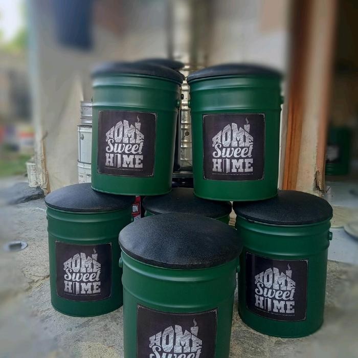 Kursi Tong Kursi Cafe Kursi Teras Bangku Tong Bisa Custome Reguest (Kursi Doang) Besi Busa