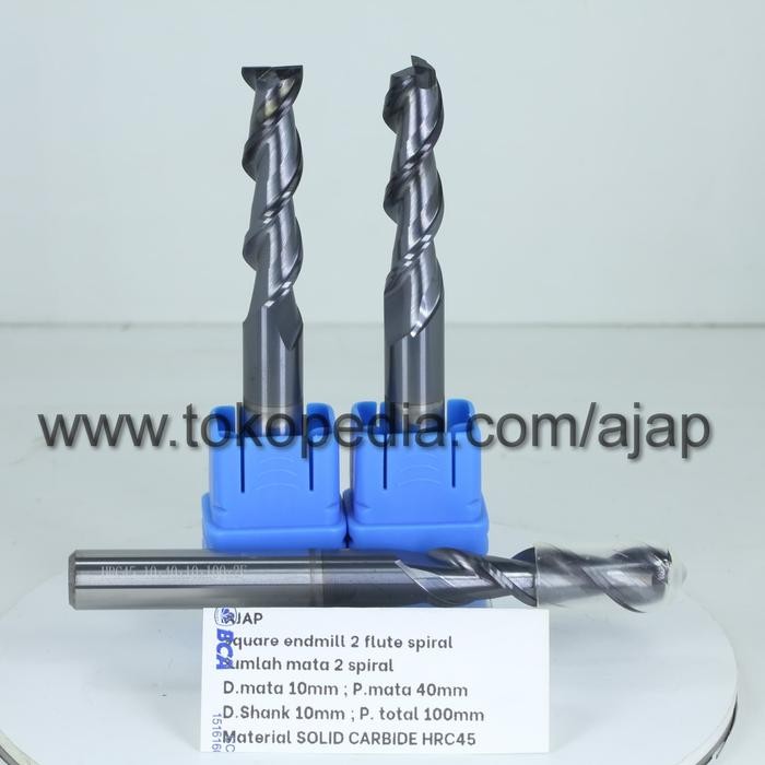Best Seller Endmill 2Flute 10Mm Hrc45 Carbide Cnc Router Bit Kayu Pvc Acp Alu Besi