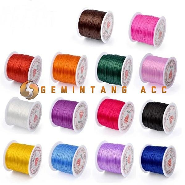 

New Tali Benang Karet Elastis 60 Meter Super Kuat Untuk Manik Manik Gelang