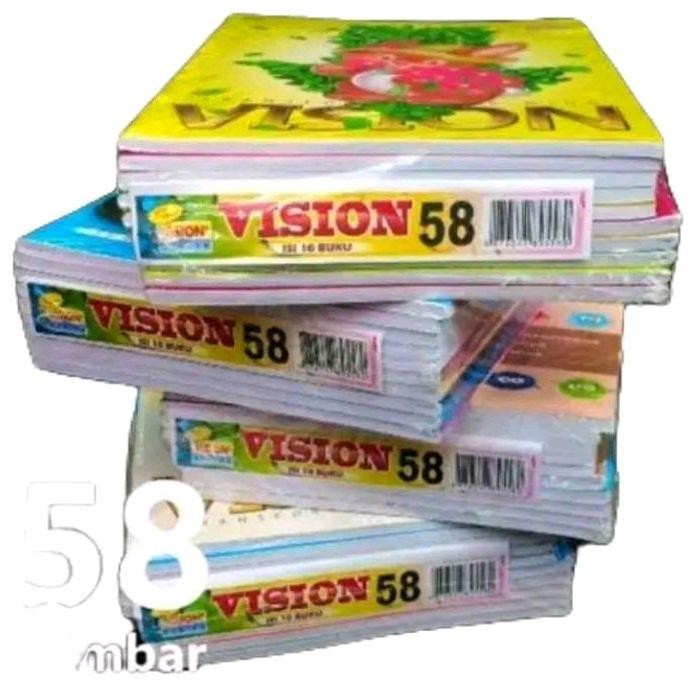

OJ BUKU TULIS VISION ISI 58 LEMBAR 1 PACK ISI 10 PCS VARIANT RANDOM