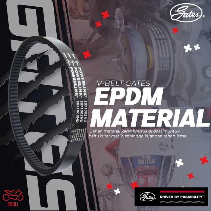 Van Belt Gates V Belt V-Belt Vbelt Gates Powerlink Mio Sporty Smile Mio Soul Carbu Fino Carbu Nouvo