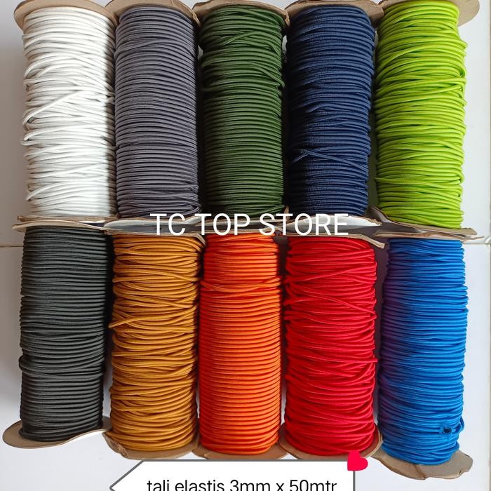 

New Tali Elastis 3mm (50 meter) / Tali karet / Tali String