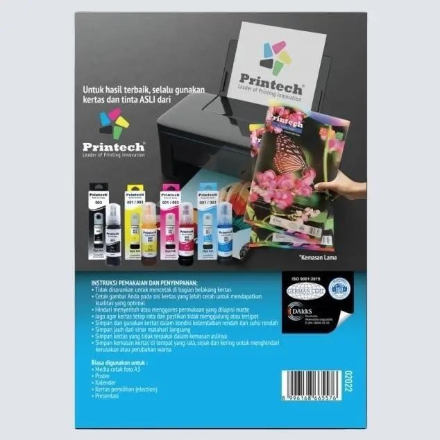 

Glossy Paper Printech A3 245Gsm 20Sheets Kertas Foto Ukuran A3 02022 Accessories Camera