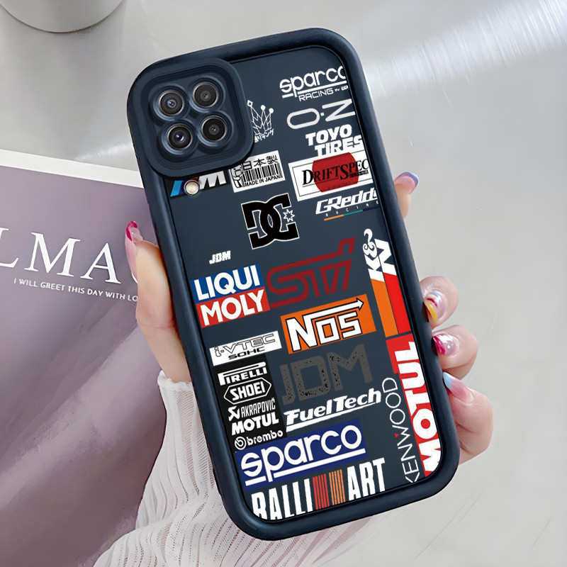 Casing Hp untuk Samsung Galaxy A22 M22 Hp Casing casing pola ikon Merek tekking hp cesing mata kesin