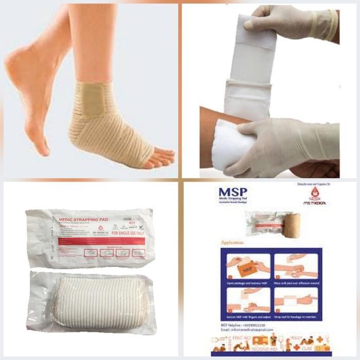 Perban Bandage Elastis perekat Velcro pelindung luka cidera kaki tangan