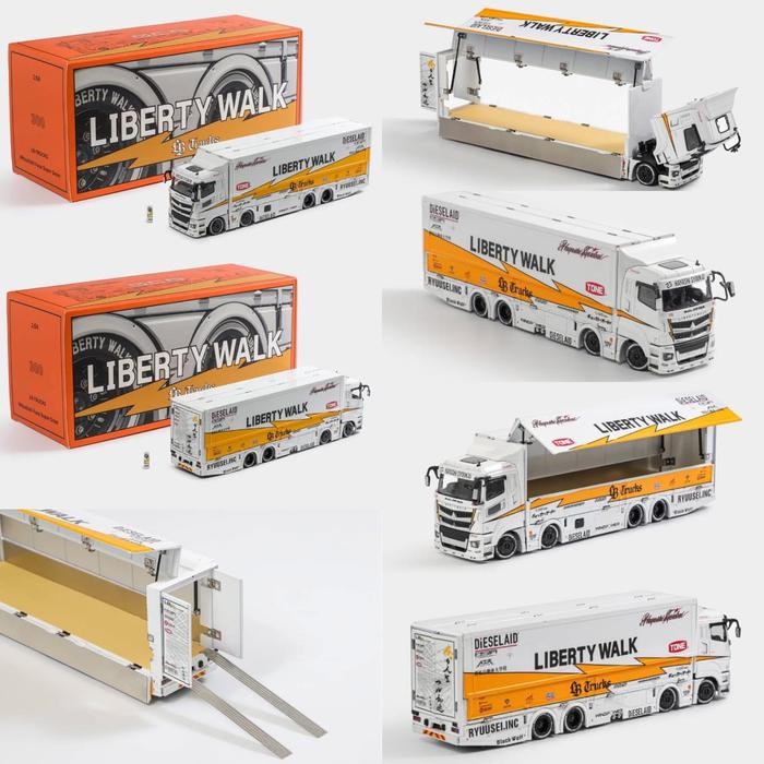 Pilihan- Gcd 1:64 Mitsubishi Fuso Super Great Transporter Lb Truck #23 Sphere Lightning Livery