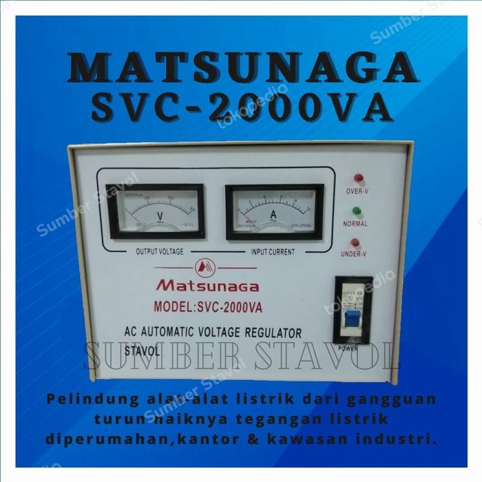Spesial Stabilizer Listrik Matsunaga 2000 Va - 2000 Watt Terlariss 