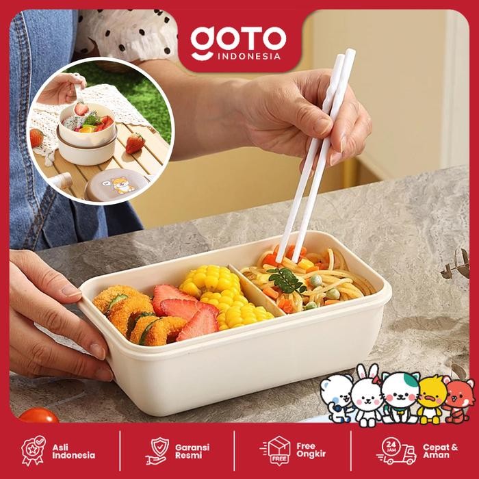Goto [COD] Hachi Lunch Box Bento Tempat Bekal Makan Anak Lucu Anti Tumpah