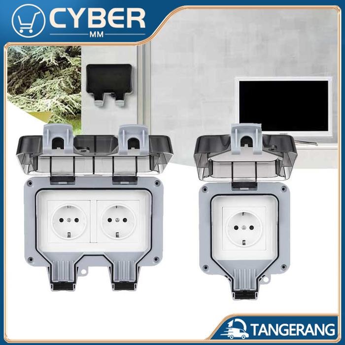 Stop Kontak Outdoor Waterproof Eu Stop Kontak Anti Air Anti Hujan Ip66
