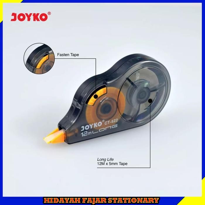

Correction Tape Joyko Ct-522 / 1 Box Tip-Ex / 12 Pcs Tipek Kertas