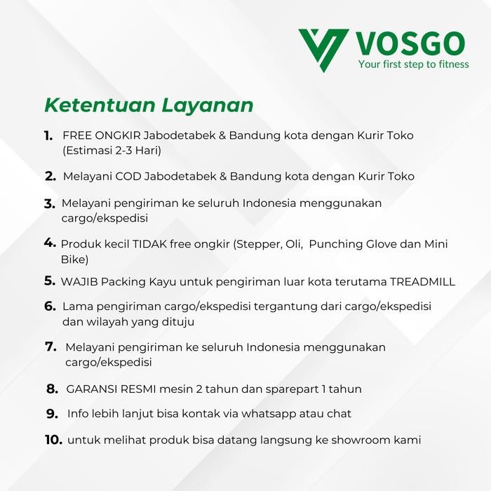 Alat Fitness Treadmill Elektrik Vosgo Athena