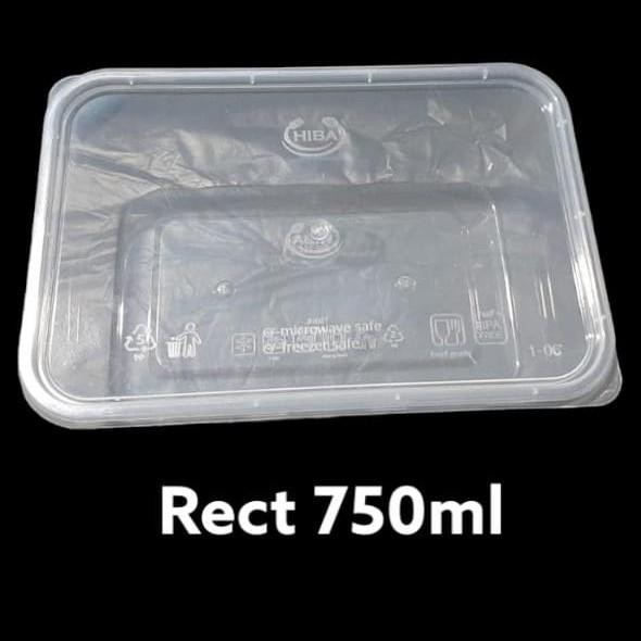 Thinwall 750 ml Rect 25 pcs / Thinwall 750 ml Persegi Panjang