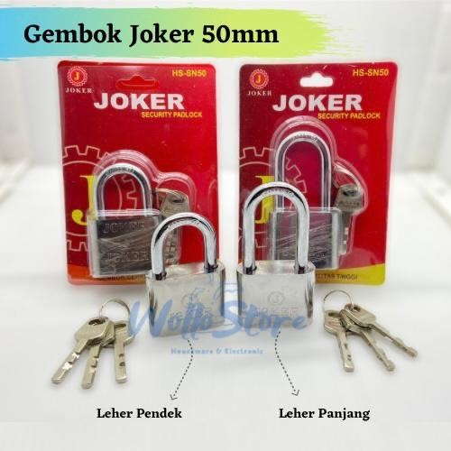 New Gembok Pagar Leher Panjang / Leher Pendek 50mm Ukuran Besar
