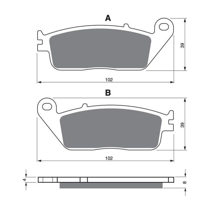 Murah Kampas Rem Depan Honda Cbr Steed 400 Cbr400 Shadow Vt600 Vt 600 Sbp627 Terlariss 