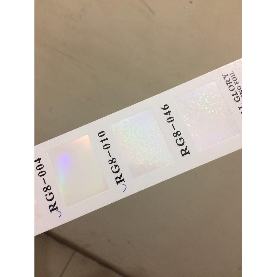 KERTAS FOIL TRANSPARANT HOLOGRAM 1/2 Roll / Hot Stamping Foil / Poly
