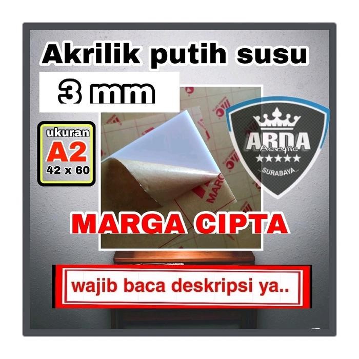 New Akrilik 3mm susu A2 / acrylic white /akrilik putih susu lembaran/akrilik murah Paper Stationery