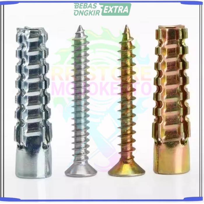 KUALITAS fisher+sekrup Angkur Tembok Sekrup M6 Tembok Sekrup Dinding