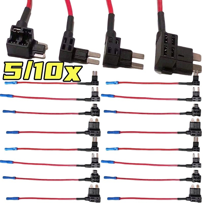 5/10PCS Car Fuse Holder Add-a-circuit MINI SMALL MEDIUM TAP Adapter Micro Mini Standard Blade Car Fu