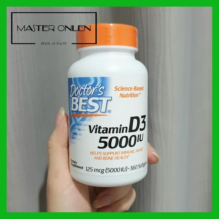 ORIGINAL Doctor's Best Vitamin D3 5000iu 360 softgel Vit D 3 5000 iu bkn now