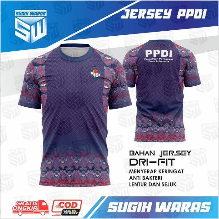 ASLI SUGIH WARAS JERSEY OBLONG PPDI (Persatuan Perangkat Desa Indonesia) PENDEK OLAHRUNNING READY