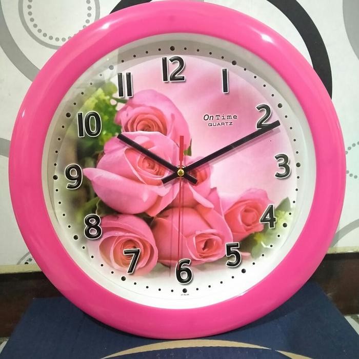 jam dinding Ontime bunga