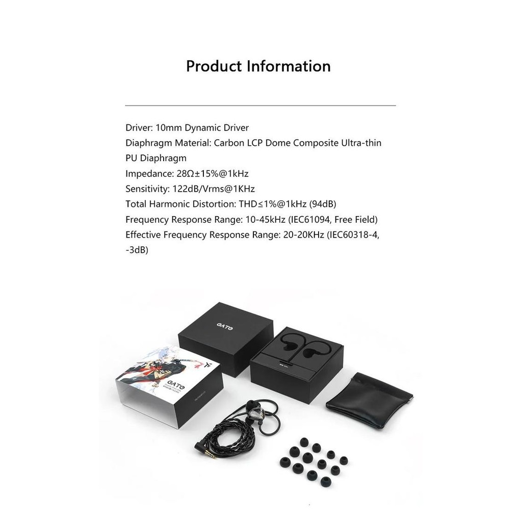 TRUTHEAR GATE TRUE TRUTHEAR GATE 10MM DYNAMIC DRIVER IN-EAR HEADPHONE EARPHONES