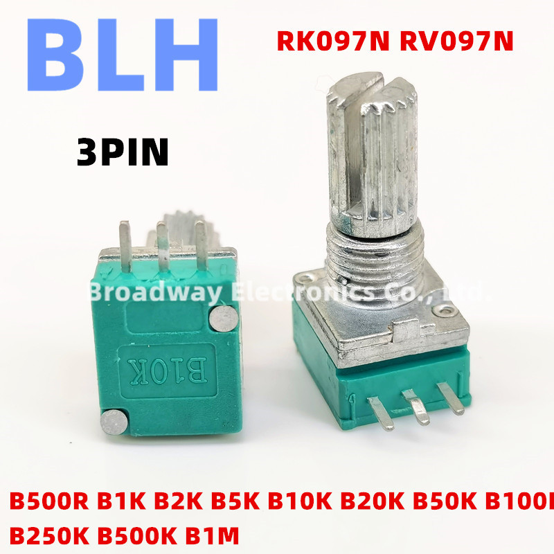 IMPORT 10PCS RK097 RV097 RK097N RV097N 3PIN 250K B500K 500K B1M 1M Audio Amplifier Sealed Linear