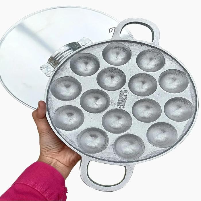 Cetakan Takoyaki/Telur Congkel 15 Lubang Anti Lengket Dengan Tutup Dan Sutil Mini Gratis -